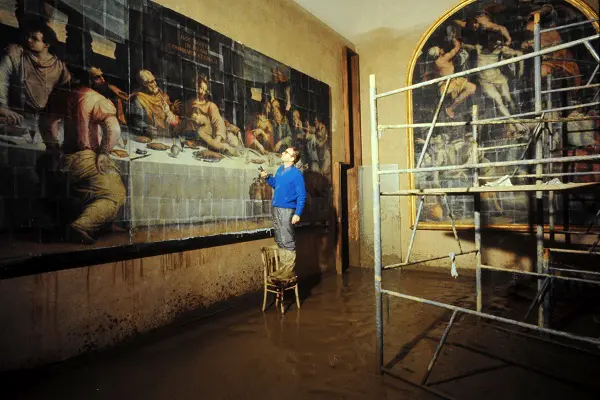 Father Franchi facing the Last Supper by Giorgio Vasari