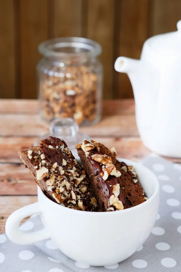 Italian chocolate biscotti