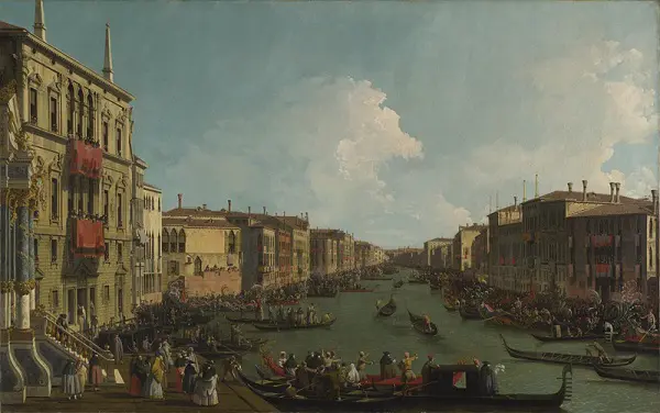 Canaletto-Een-regatta-op-het-Canal-Grande-The-National-Gallery-Londen