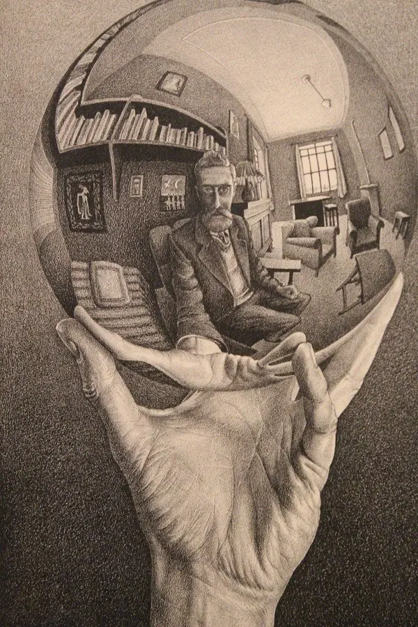 Escher-4-De-hand-met-de-glazen-bol