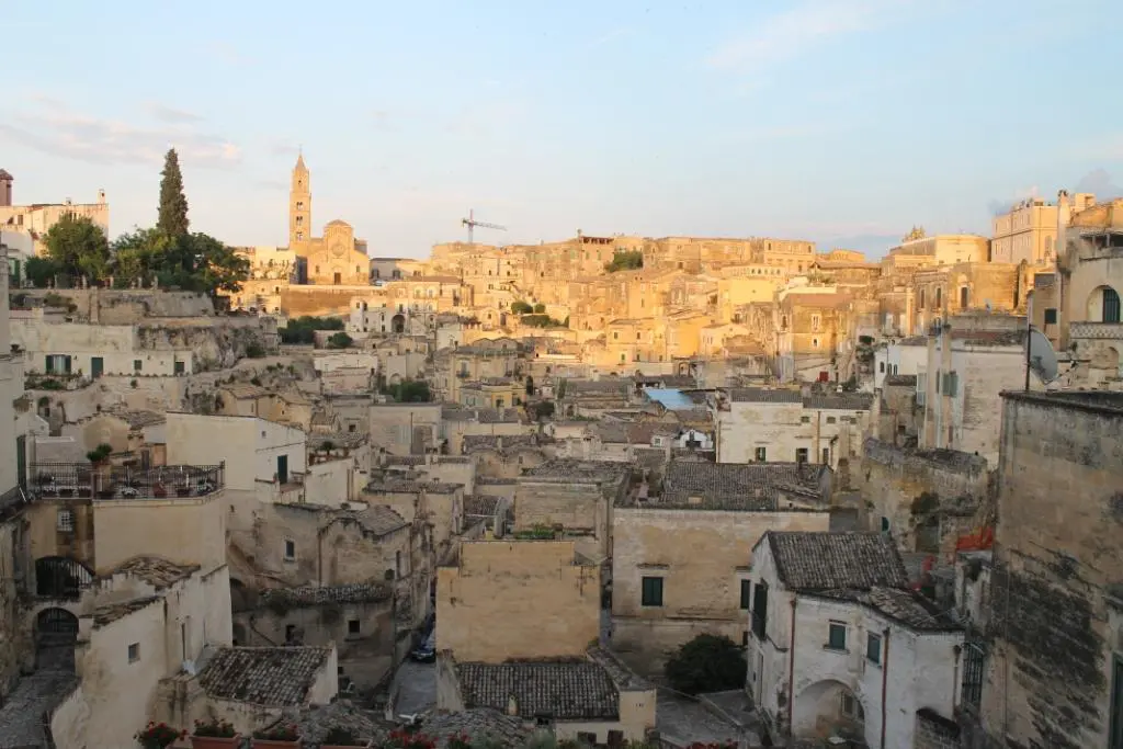 Het avondlicht over de sassi van Matera - Basilicata