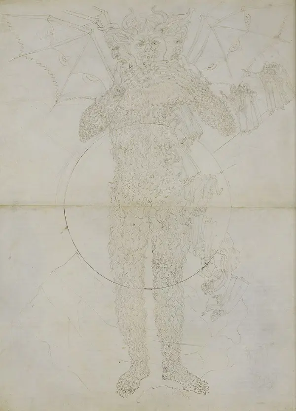 Illustration zu "Die Göttliche Komödie" - Inferno XXXIV-2.
