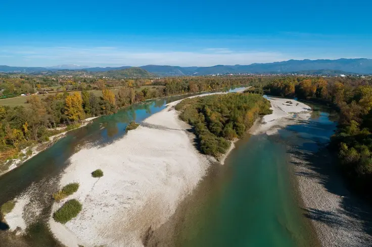 fiume Isonzo nei pressi di Savogna
