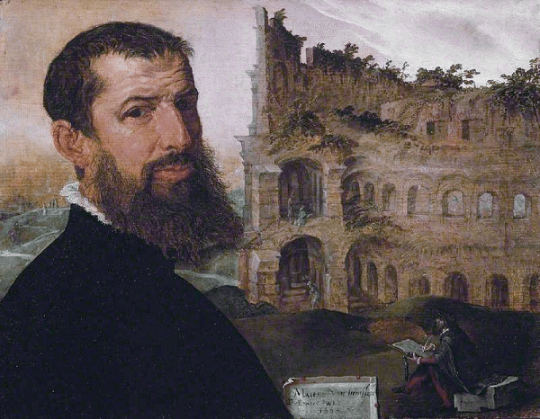 Maarten-van-Heemskerck-zelfportret-Colosseum