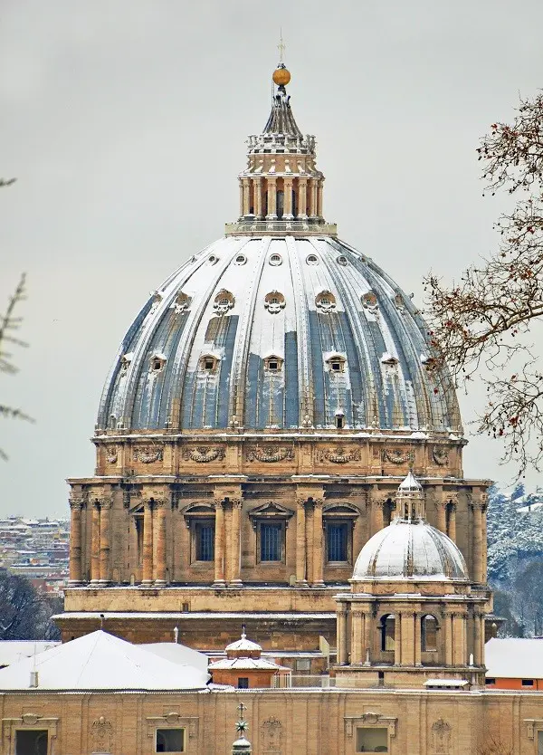Sint-Pieter-Rome-sneeuw