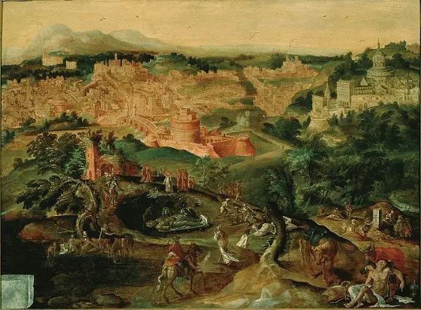 Zicht-op-Rome-Maarten-van-Heemskerck