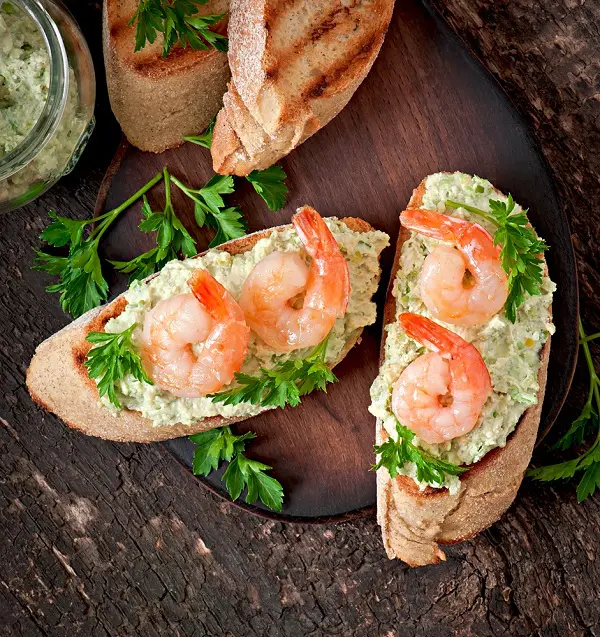 bruschetta-garnalen