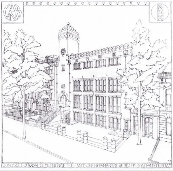 ontwerptekening-Burcht-Berlage-Amsterdam